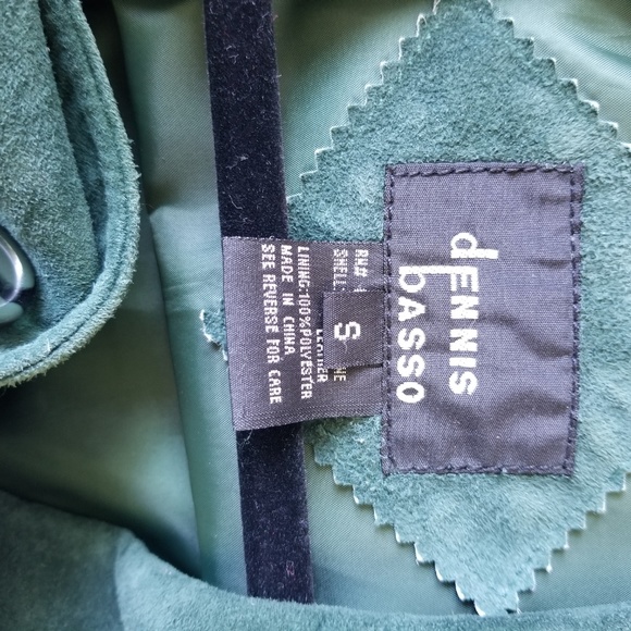 Vintage - Green Suede Long Blazer Coat - Picture 7 of 8